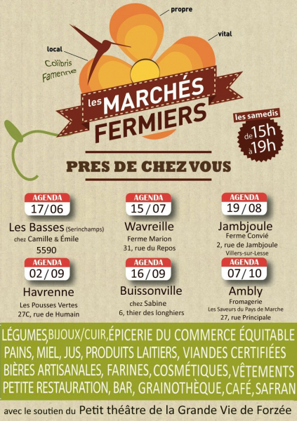 Marchés Fermiers à Buissonville (5580)