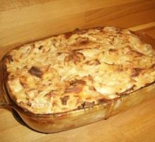 Gratin de pommes de terre, celeri et courge butternut