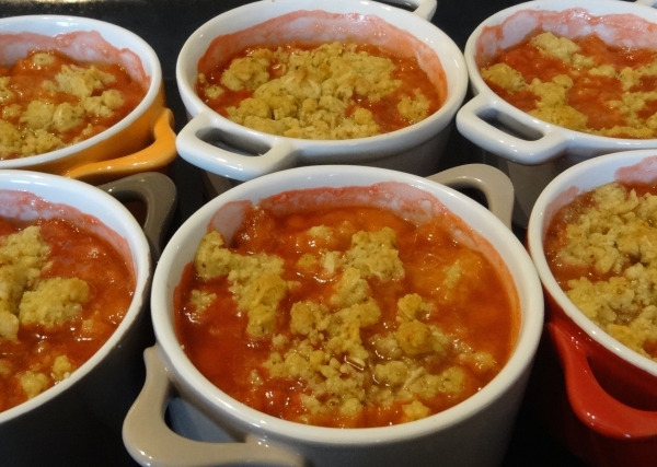 Crumble fraise-rhubarbe